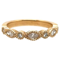 Diamant Anniversary Band Ehering 0,65 Karat Marquise 14K Gelbgold Brandneu