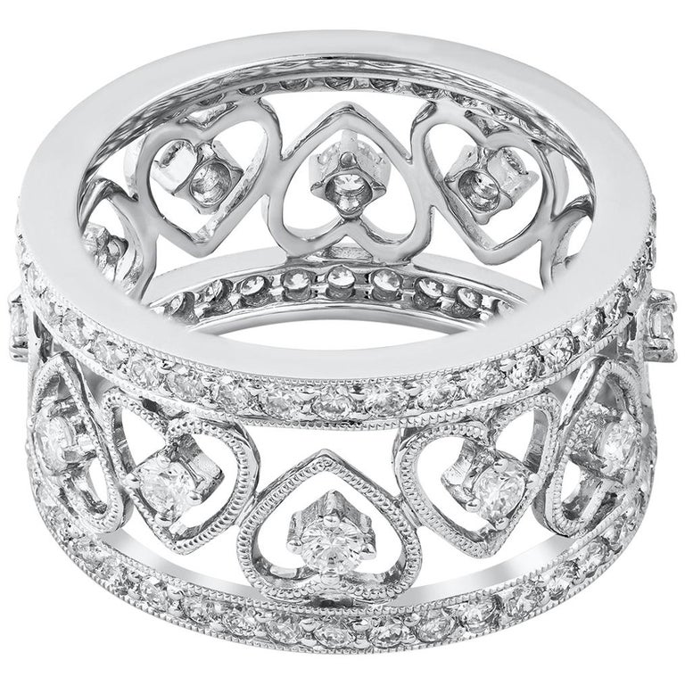 Diamond Antique Style Fashion Band Ring For Sale at 1stDibs