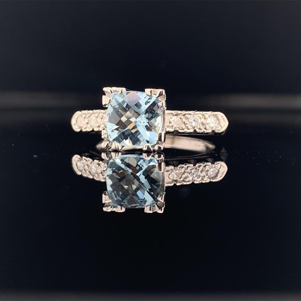 Natural Finely Faceted Quality Aquamarine Diamond Ring 14k Gold 1.70 TCW Women Certified $2,900 912275

This is a Unique Custom Made Glamorous Piece of Jewelry!

Nothing says, “I Love you” more than Diamonds and Pearls!

This Aquamarine ring has