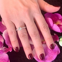 Diamant-Aquamarin-Ring 18k Weißgold 1,08 TCW zertifiziert