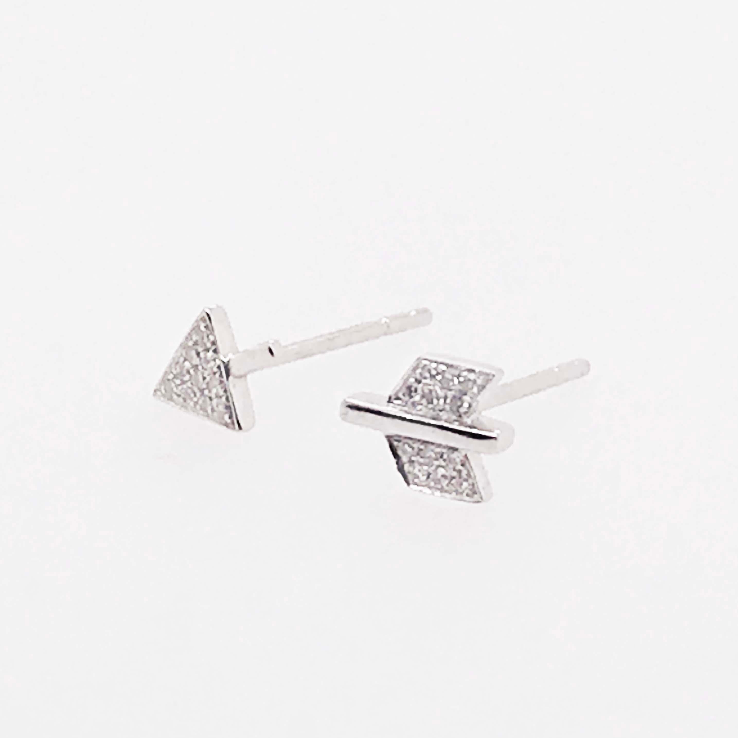 asymmetric diamond earrings