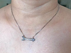 Diamond Arrow White Gold Pendant