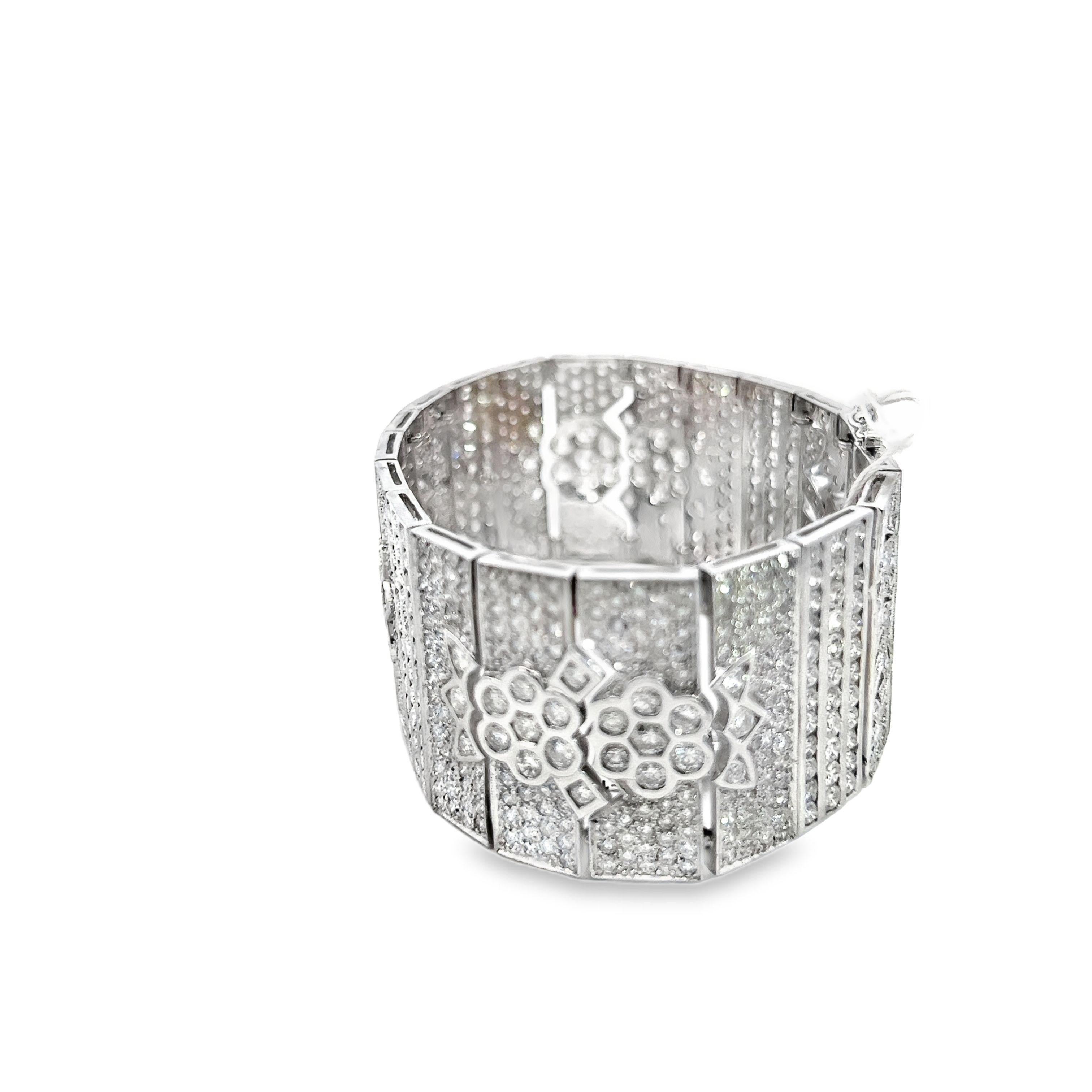 Diamond Art Deco Inspired Bracelet For Sale 6
