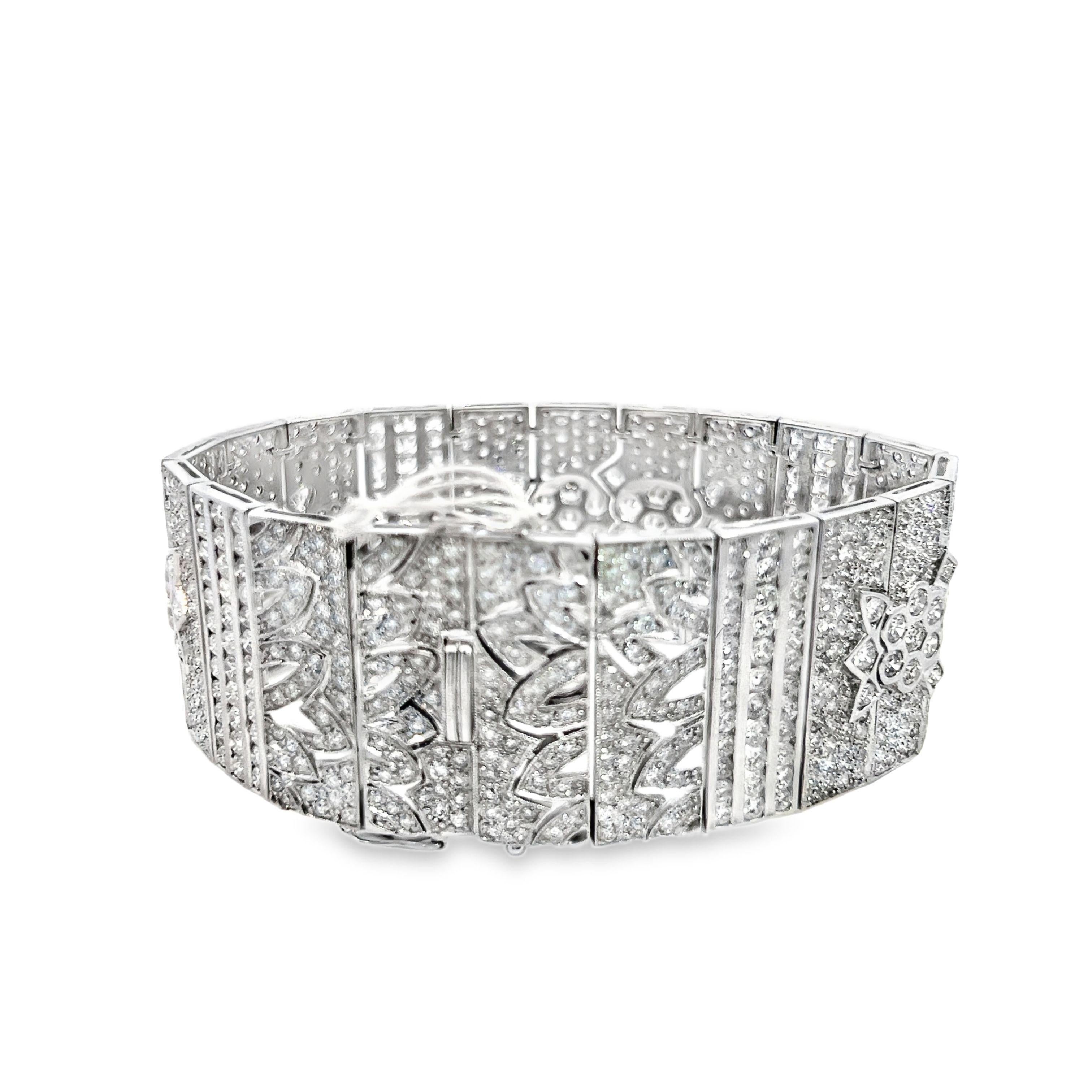 Diamond Art Deco Inspired Bracelet For Sale 7