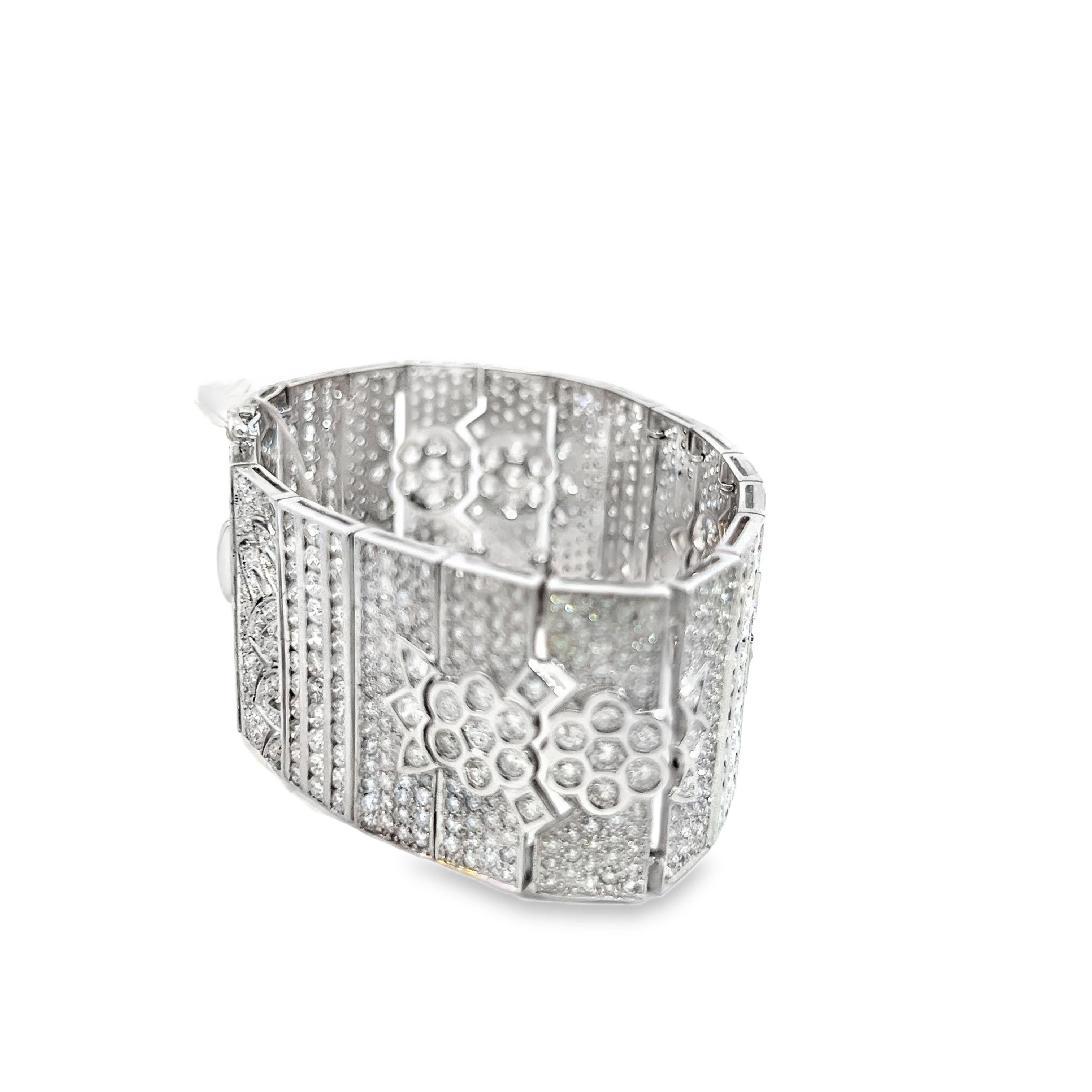 Diamond Art Deco Inspired Bracelet For Sale 8