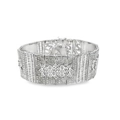 Bracciale con diamanti di ispirazione Art Deco