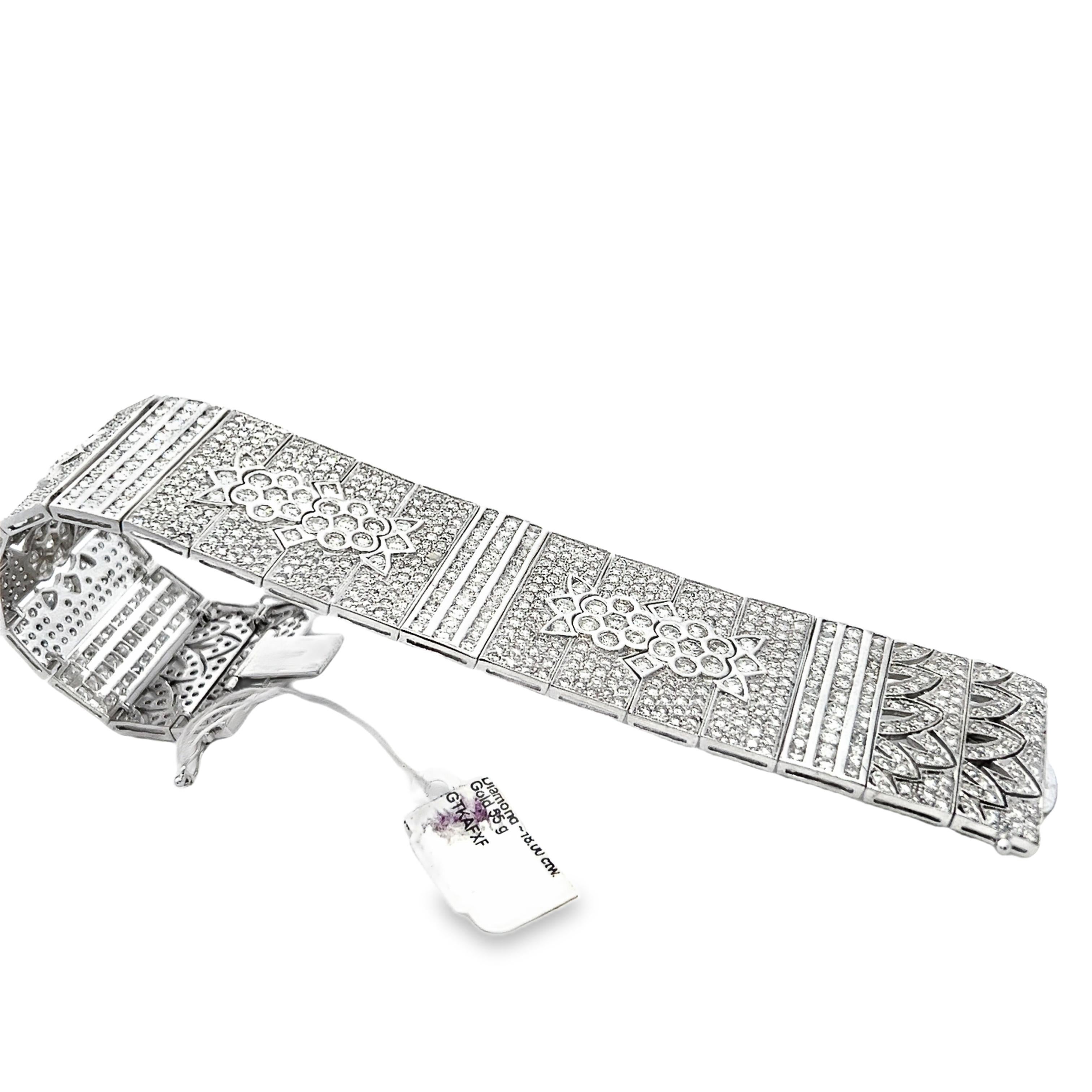 Diamond Art Deco Inspired Bracelet For Sale 2
