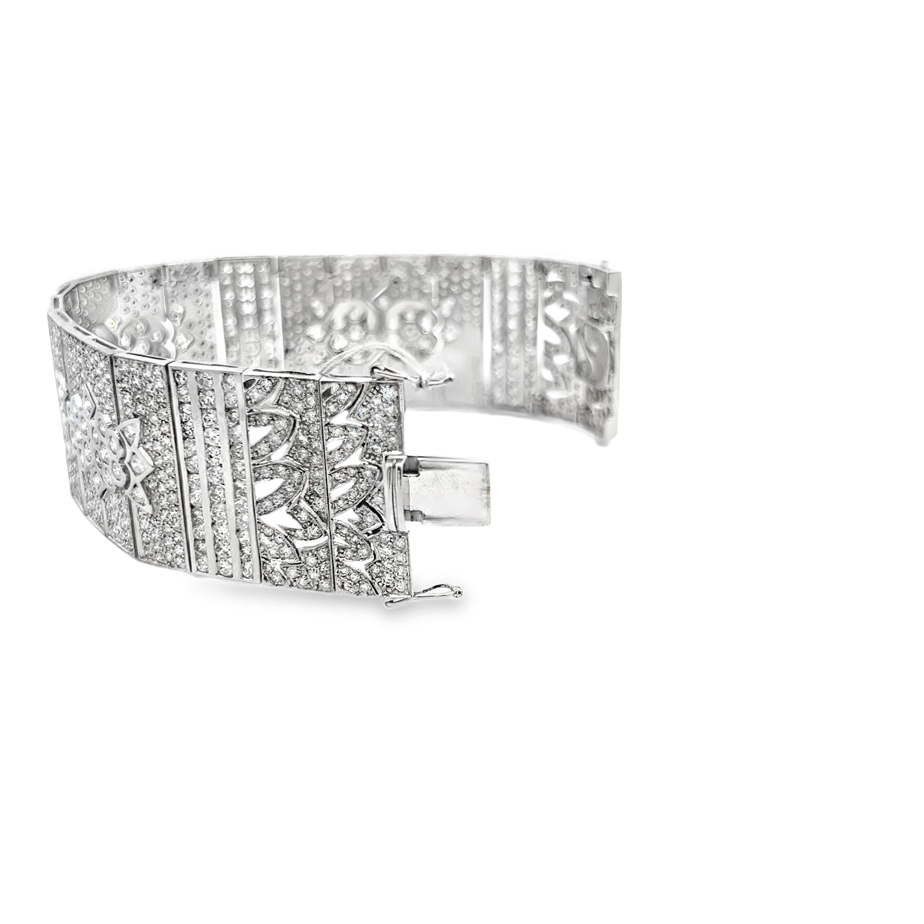 Diamond Art Deco Inspired Bracelet For Sale 3