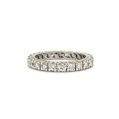 Diamond Art Deco Revival Gold Eternity Band Ring Fine Estate Jewelry