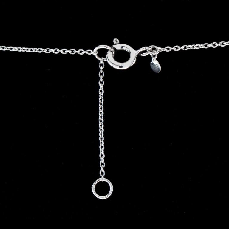 Collana con diamanti in stile Art Deco in oro bianco 18 carati in vendita 2