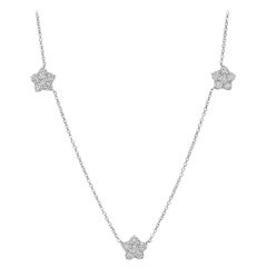 Diamond "Astra" 3-Cluster Necklace '4.17tcw'