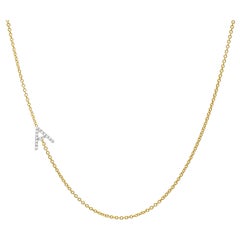 Diamond Asymmetrical Initial Necklace, A