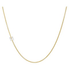 Diamond Asymmetrical Initial Necklace, M