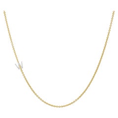 Diamond Asymmetrical Initial Necklace, W