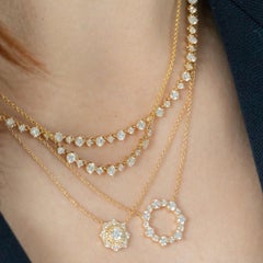 Diamond Ava Riviera Necklace 14k Yellow Gold