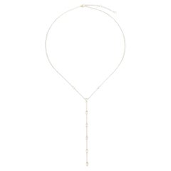 0.30ct Baguette Diamond 14K Gold Lariat Necklace