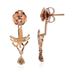 Diamond Baguette 18 Karat Gold Ear Jacket Earrings