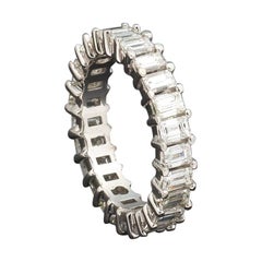 Diamond Baguette 3.29 Carat VS Anniversary Wedding Eternity Band Engagement Ring