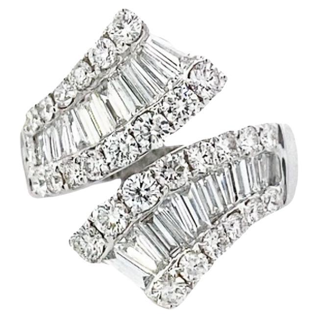 Maurice Fine Jewelry - Diamond Baguette Bypass Ring