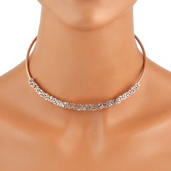 Diamond Baguette Choker Necklace Made In 18k Gold