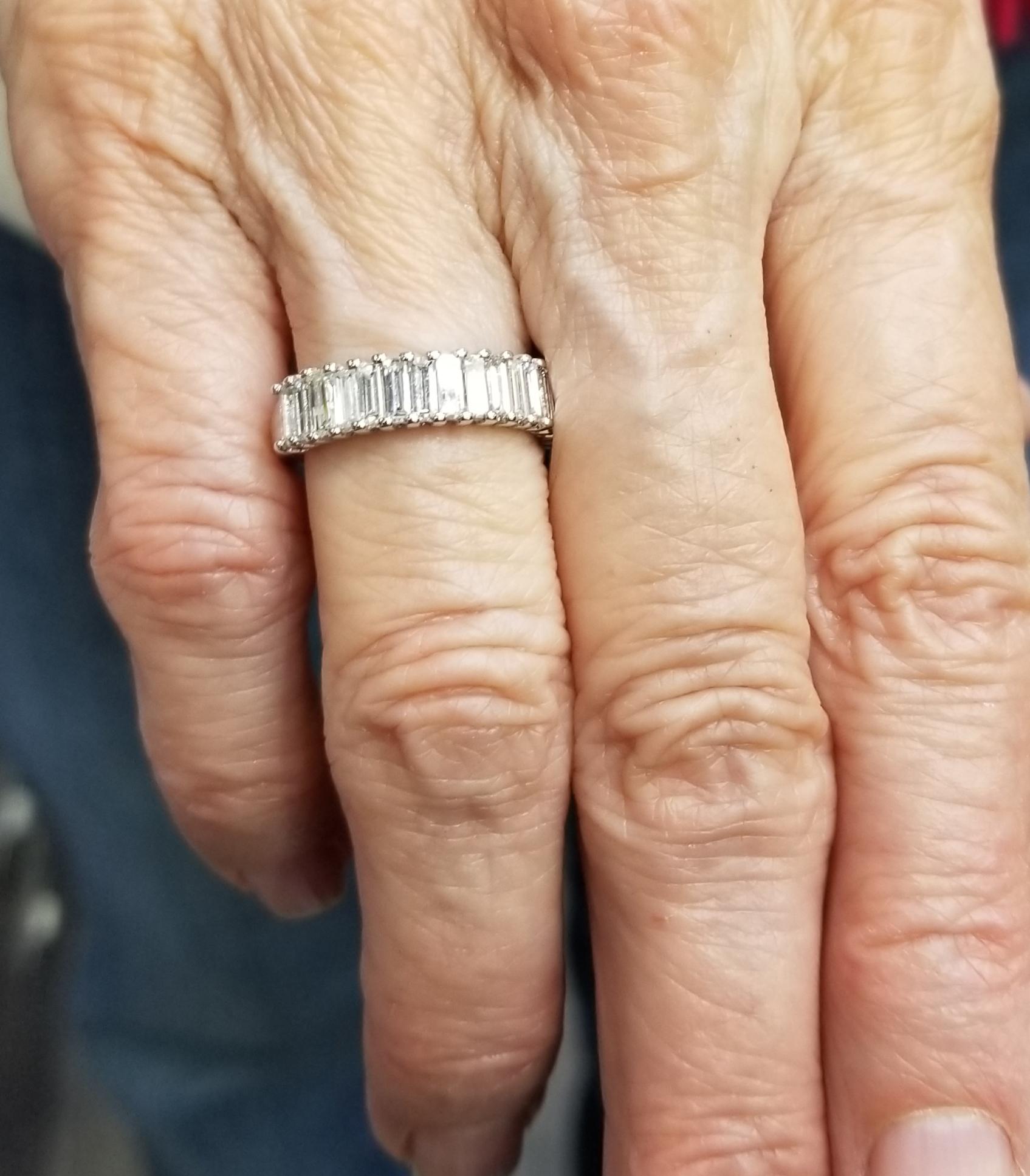 Diamond Baguette Cut Wedding Ring 1.50 carats For Sale 1