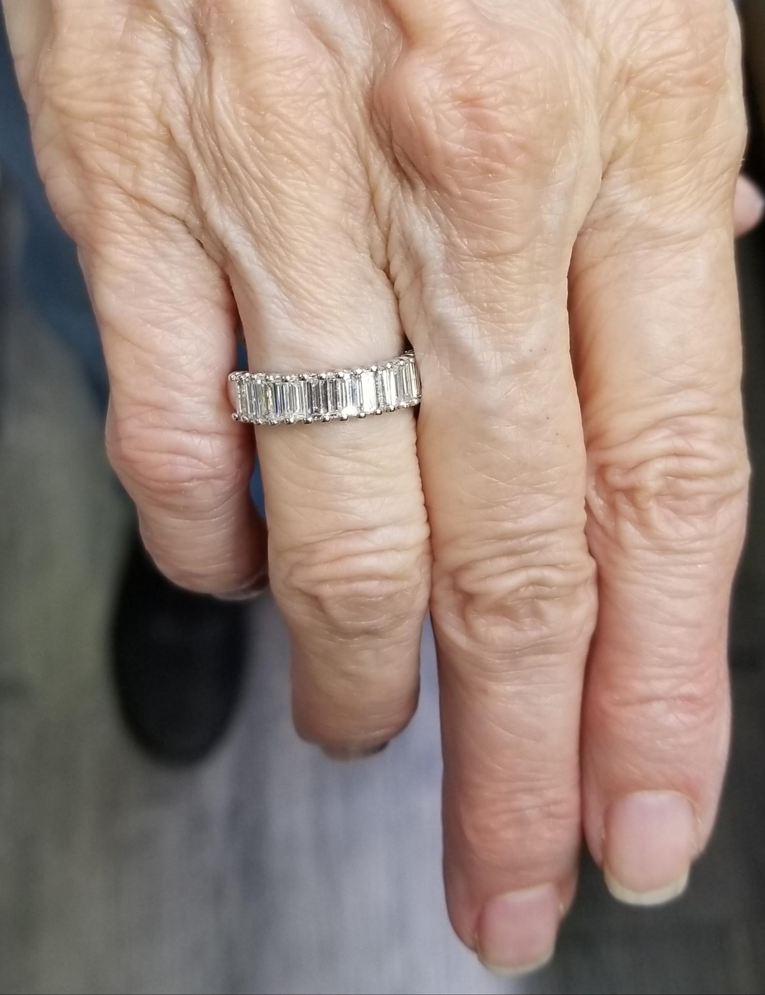 Diamond Baguette Cut Wedding Ring 1.50 carats For Sale 2