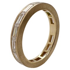 Diamond baguette eternity ring 18KT yellow gold eternity ring 
