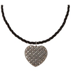 Diamond Baguette Heart Pendant
