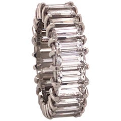 Diamond Baguette Platinum Eternity Band 6.01 Carat