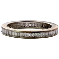 Diamond Baguette Platinum Eternity Ring Band