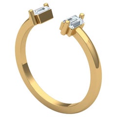 Diamond Baguette Ring 18K Yellow Gold Bespoke Collection