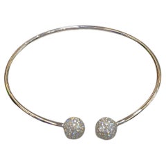 Diamond ball bangle bracelet 18kw 1.80ct  