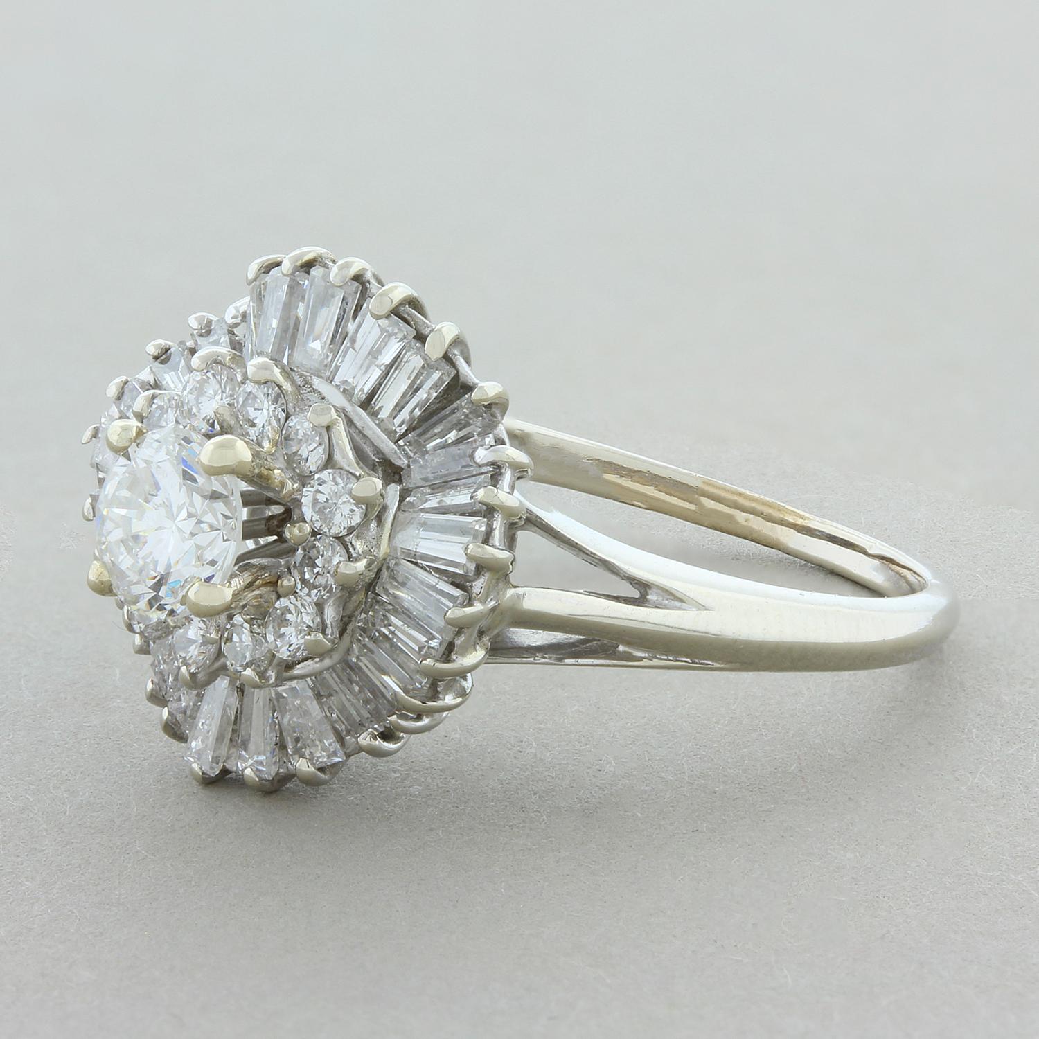 Diamond Ballerina Gold Engagement Ring at 1stDibs ballerina style