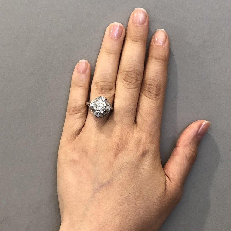 Diamond Ballerina Gold Engagement Ring at 1stDibs ballerina style