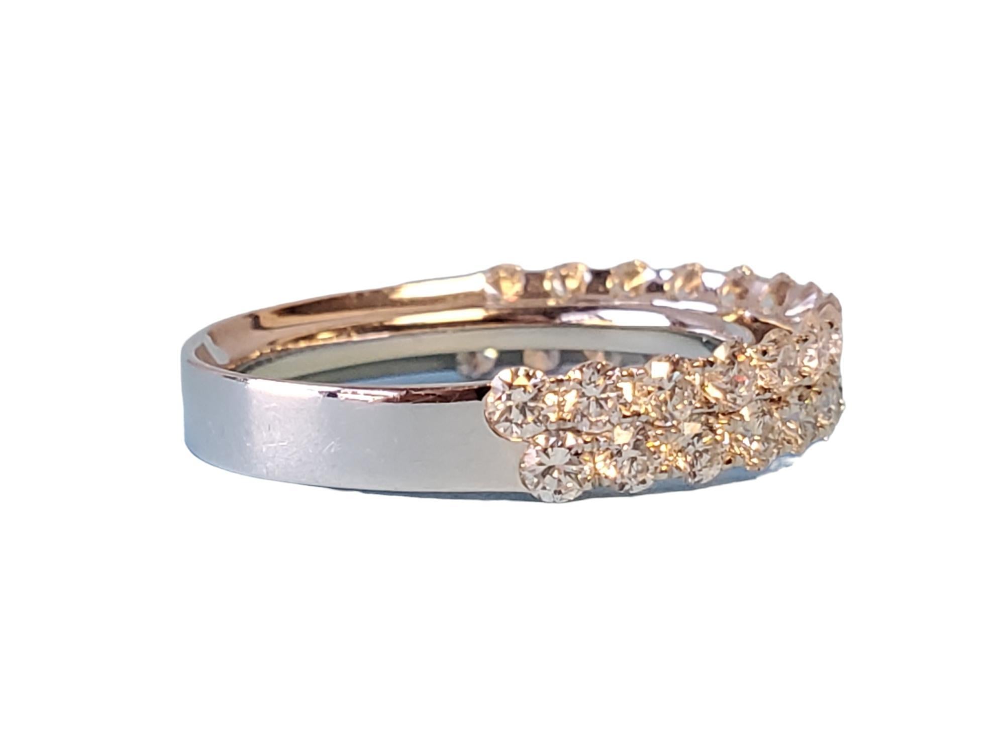 Modern Diamond Band 1.20tcw 18k White Gold White VS Diamonds New Close Out Ring For Sale