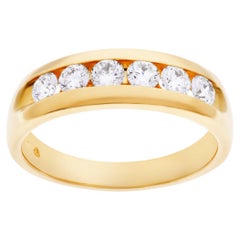 Diamond Band 14k Gold with over 1 Carats in Diamonds, for Men