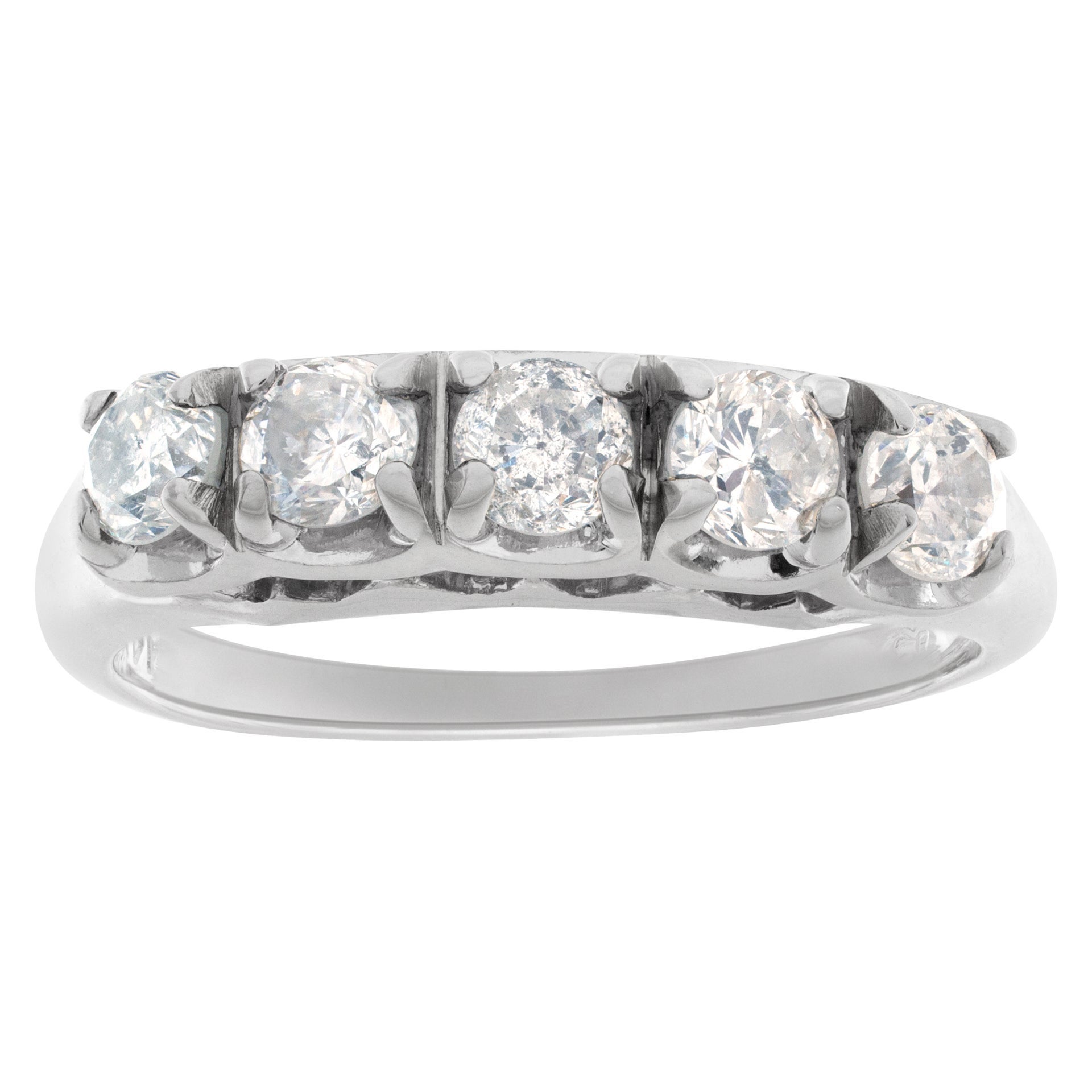 Diamantband aus 14 Karat Weißgold, 1,00 Karat Diamant