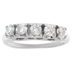 Diamantband aus 14 Karat Weißgold, 1,00 Karat Diamant