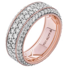 Diamond Band in 18K Rose Gold