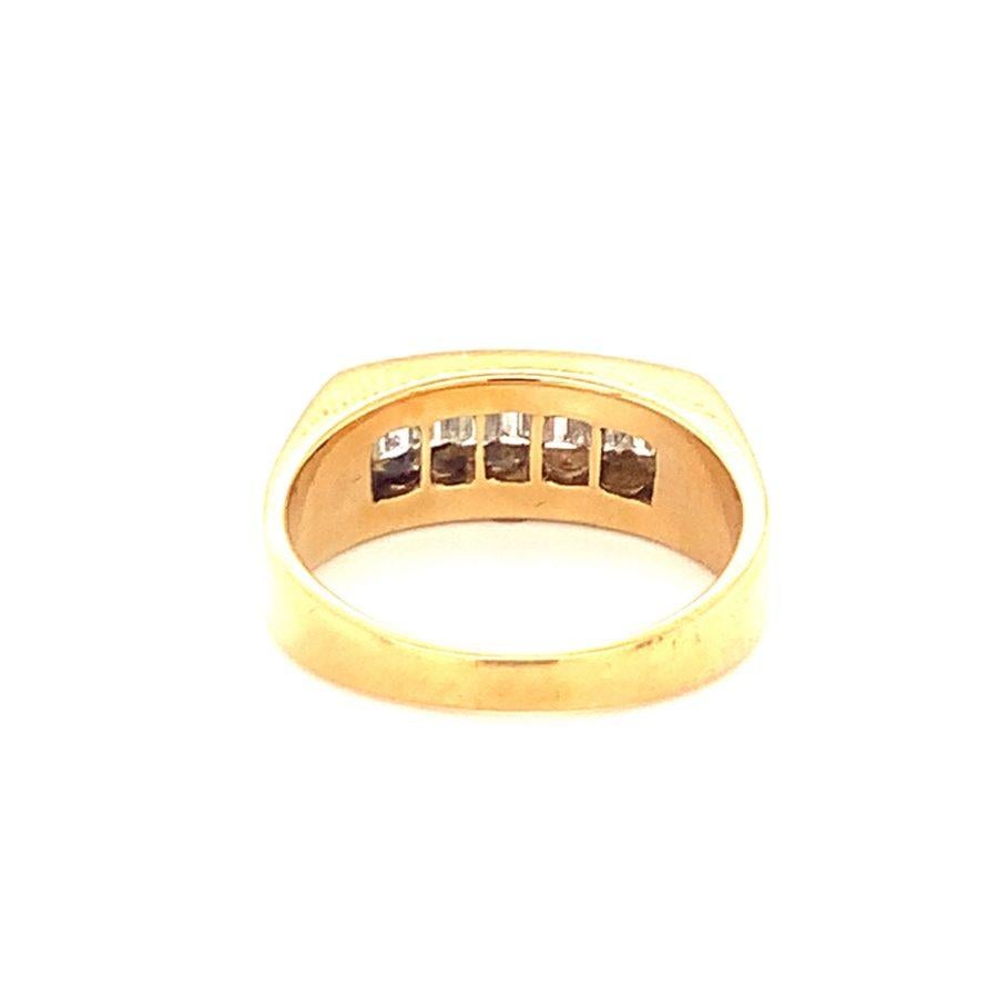 Diamond Band in 18k Yellow Gold, circa 1970s In Good Condition In Beverly Hills, CA