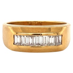 Diamantband aus 18k Gelbgold, ca. 1970er Jahre