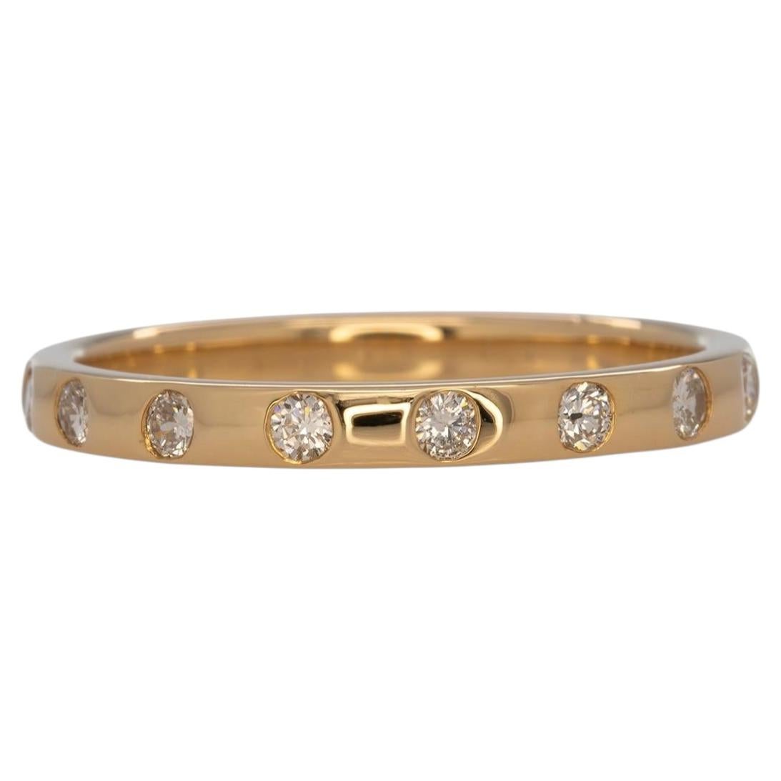 Diamond Band Minimalist Design: Solid 14K Gold – Round Diamond Fine Jewelry