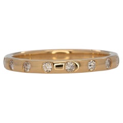 Diamond Band Minimalist Design: Solid 14K Gold – Round Diamond Fine Jewelry