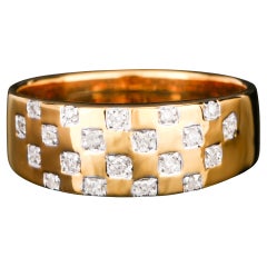 Diamantband Ring 0,18 Karat Goldplattiert Silber