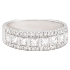 Diamond Band Ring 1 Carats 18K White Gold