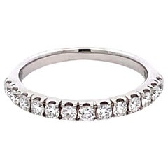 Retro Diamond Band Ring 14k White Gold