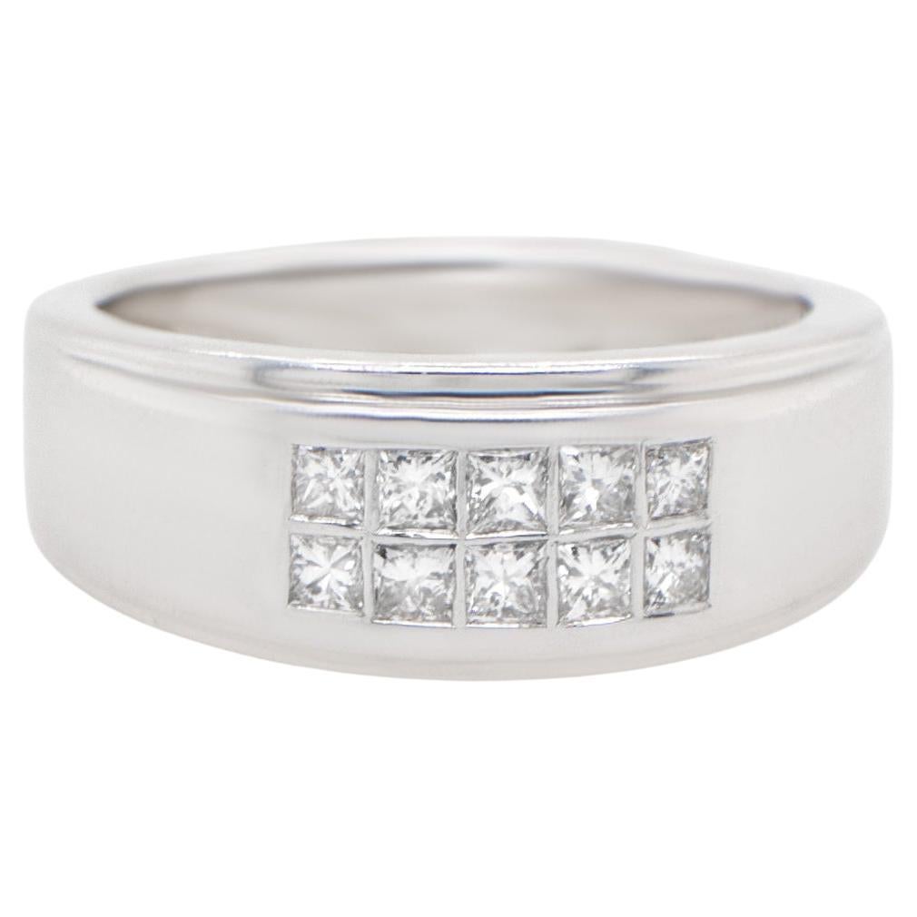 Diamond Band Ring .50 Carats Total 14k White Gold