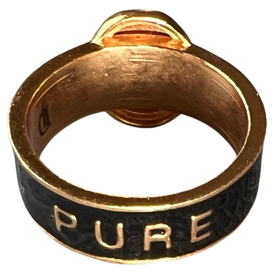 Victorian Diamond Band Ring Black For Sale