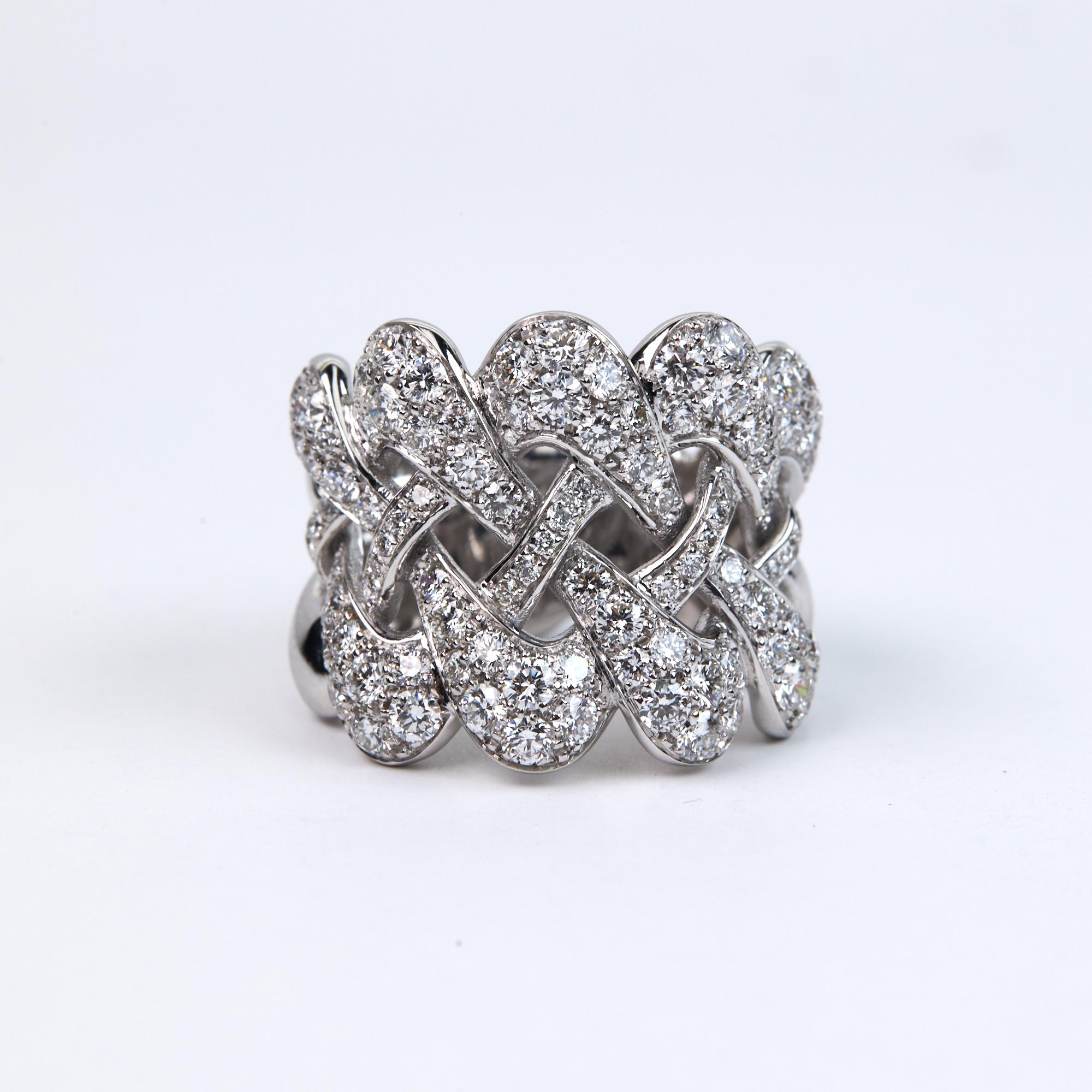 Contemporary Diamond Band Ring For Sale