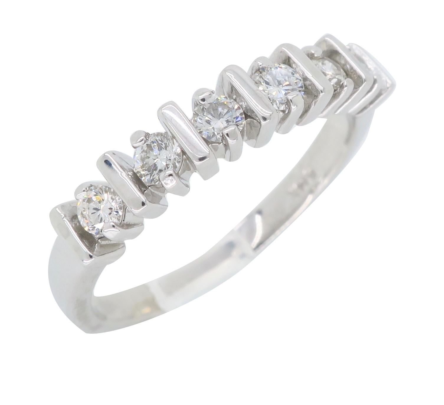 Diamond Band Ring In New Condition For Sale In Webster, NY
